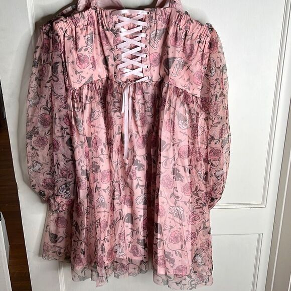 The School For Good And Evil Evers Cold Shoulder Dress Size Medium Nwt - Picture 7 of 8